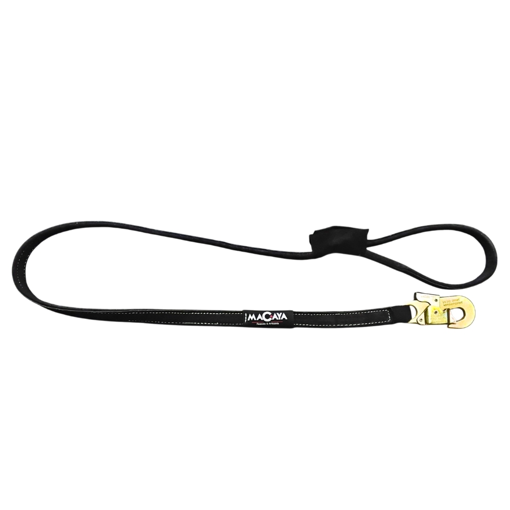 CINTA ANCLAJE MOSQUETON 107 S/OJO CUERO 25 MM.X1.80 MTS. REGULABLE