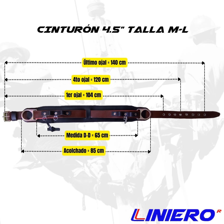 CINTURON LINIERO DE CUERO 4.5″ ANCHO - Imagen 5