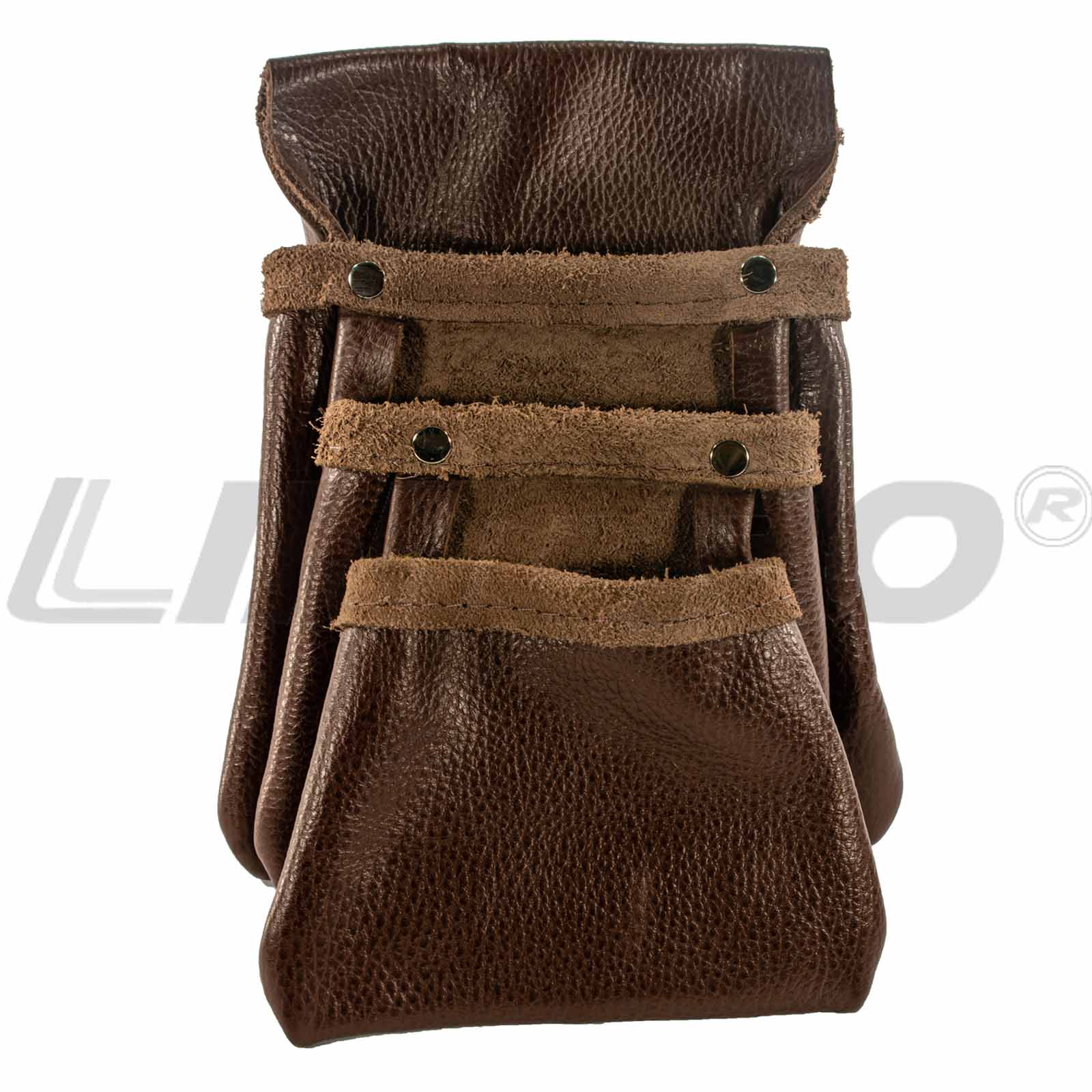 CARTUCHERA PORTA CLAVOS 3 DIVISIONES CUERO DESCARNE