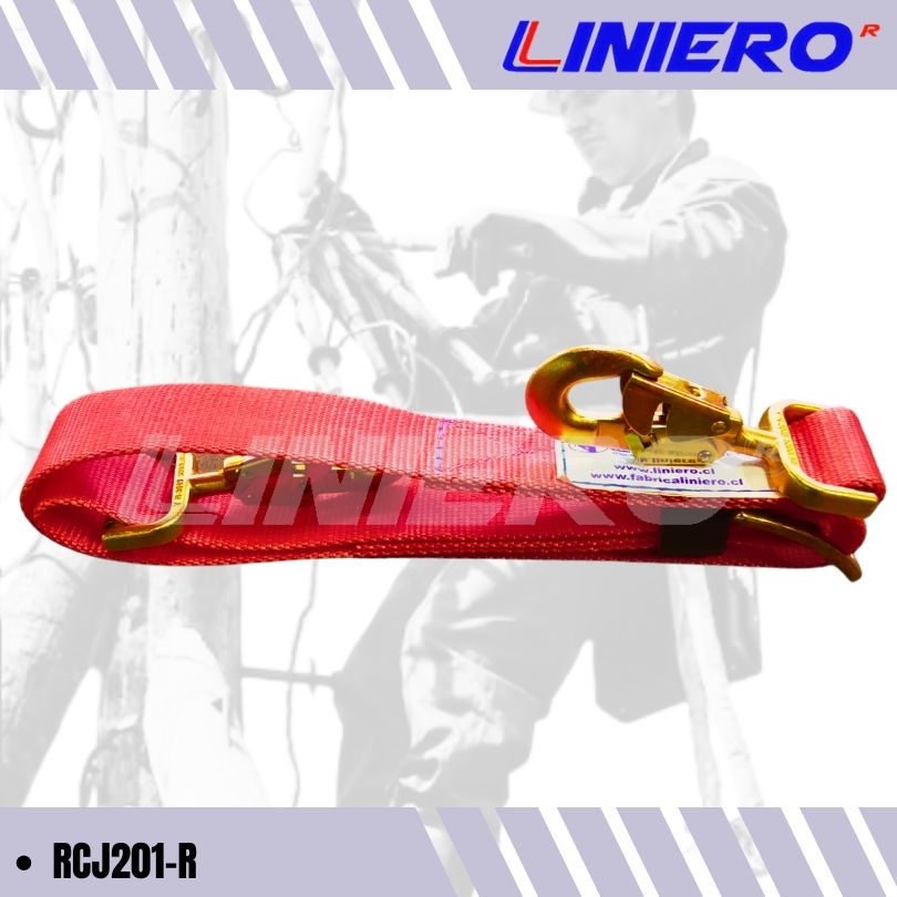 ESTROBO LINIERO DE CINTA 2″X1.80 MTS. ROJO - Imagen 3