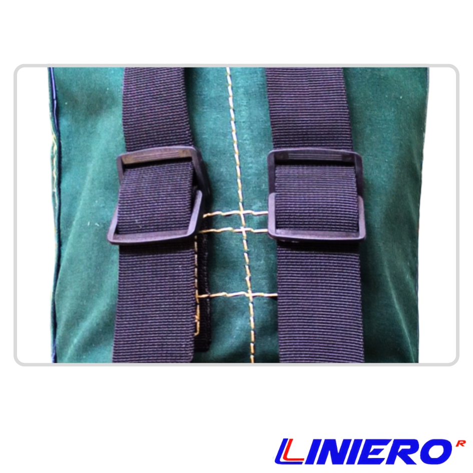 MORRAL LONA CUERO 15X35 CMS. C/HEBILLA DIELECTRICA VERDE - Imagen 2