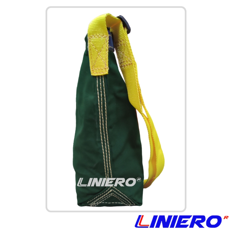 MORRAL LONA CUERO 15X35 CMS. C/BANDOLERA VERDE DIELECTRICO - Imagen 3