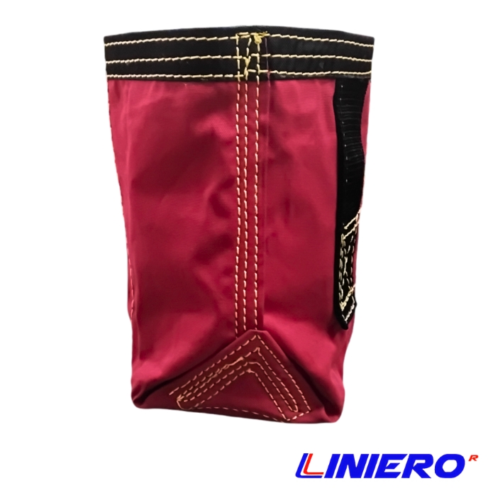 MORRAL LONA CUERO 15X25 CMS. C/ASAS CORTO ROJO - Imagen 2