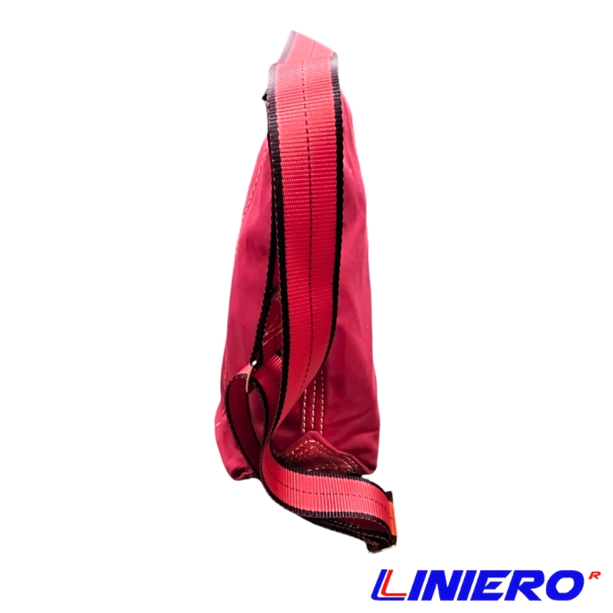 MORRAL LONA CUERO 15X35 CMS. C/BANDOLERA ROJO - Imagen 3