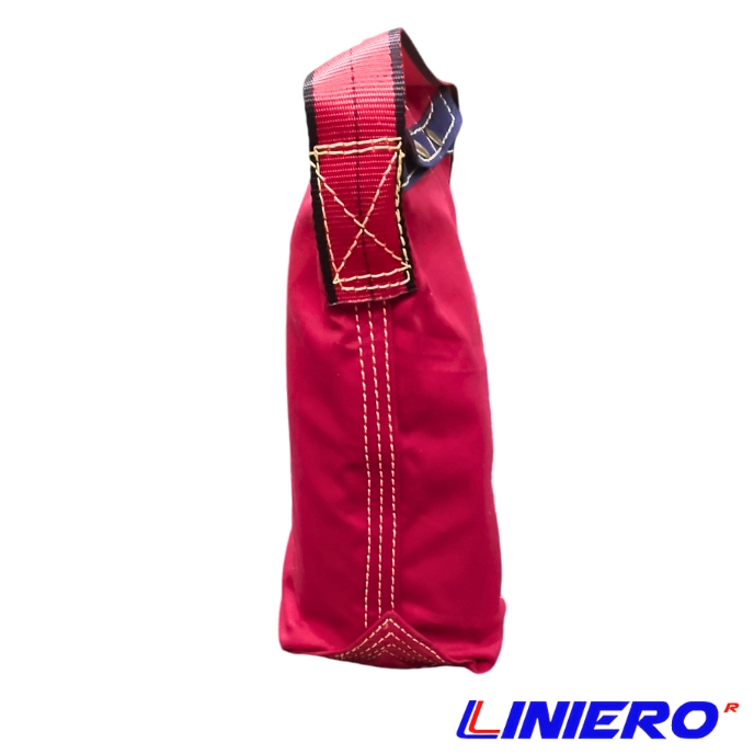 MORRAL LONA CUERO 15X35 CMS. C/BANDOLERA ROJO - Imagen 2