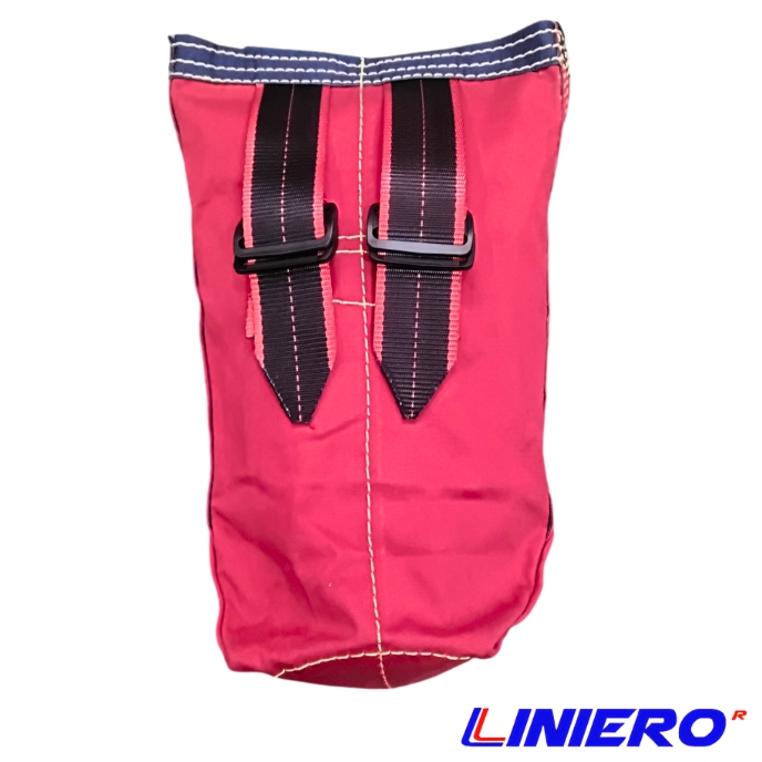 MORRAL LONA CUERO 15X35 CMS. C/HEBILLA DIELECTRICA ROJO