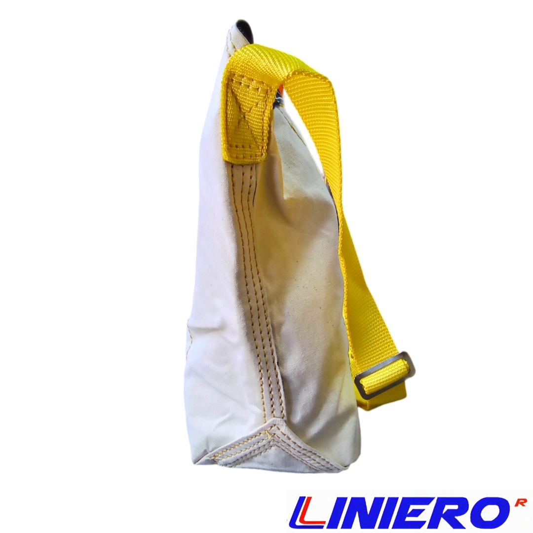 MORRAL LONA CUERO 15X35 CMS. C/BANDOLERA CRUDO - Imagen 2