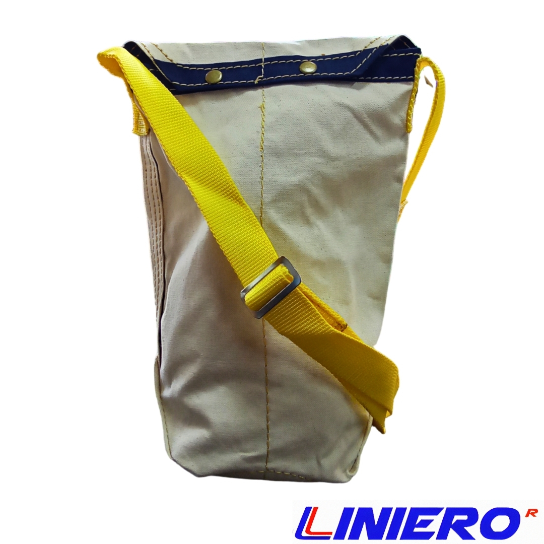 MORRAL LONA CUERO 15X35 CMS. C/BANDOLERA CRUDO
