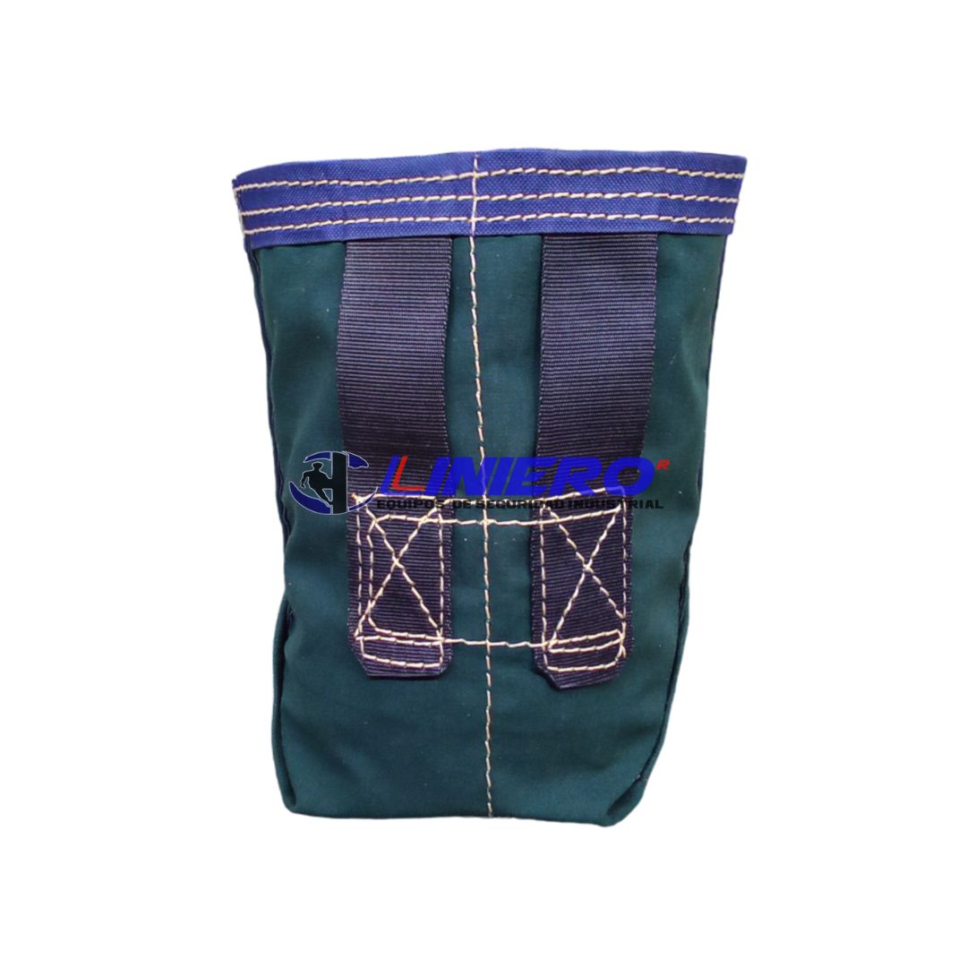 MORRAL LONA CUERO 15X25 CMS. C/ASAS CORTO VERDE