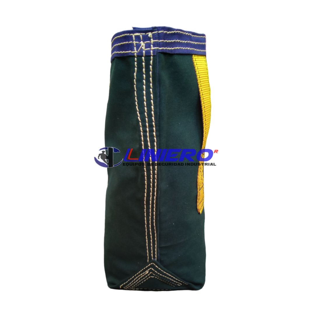 MORRAL LONA CUERO 15X35 CMS. C/ASAS AL CINTURON VERDE - Imagen 2